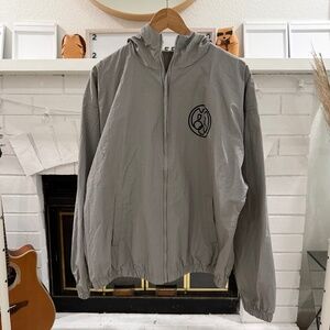 Yeezy Gosha Rubchinskiy Vultures Logo Grey Water Resistant Windbreaker Size 2